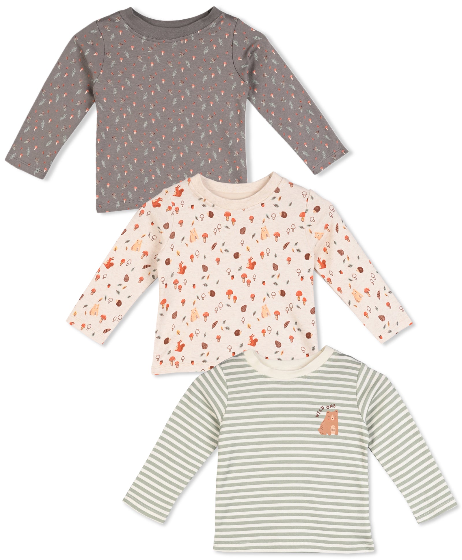 Baby Unisex Pack of 3 Printed T-Shirts, Multicolour