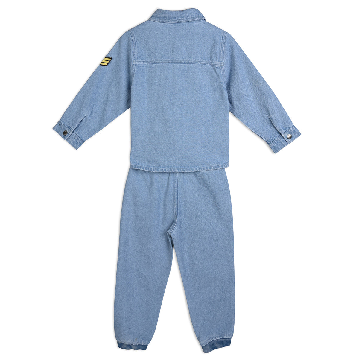 Boys Cotton Full Sleeve Solid Clothing Set - Blue