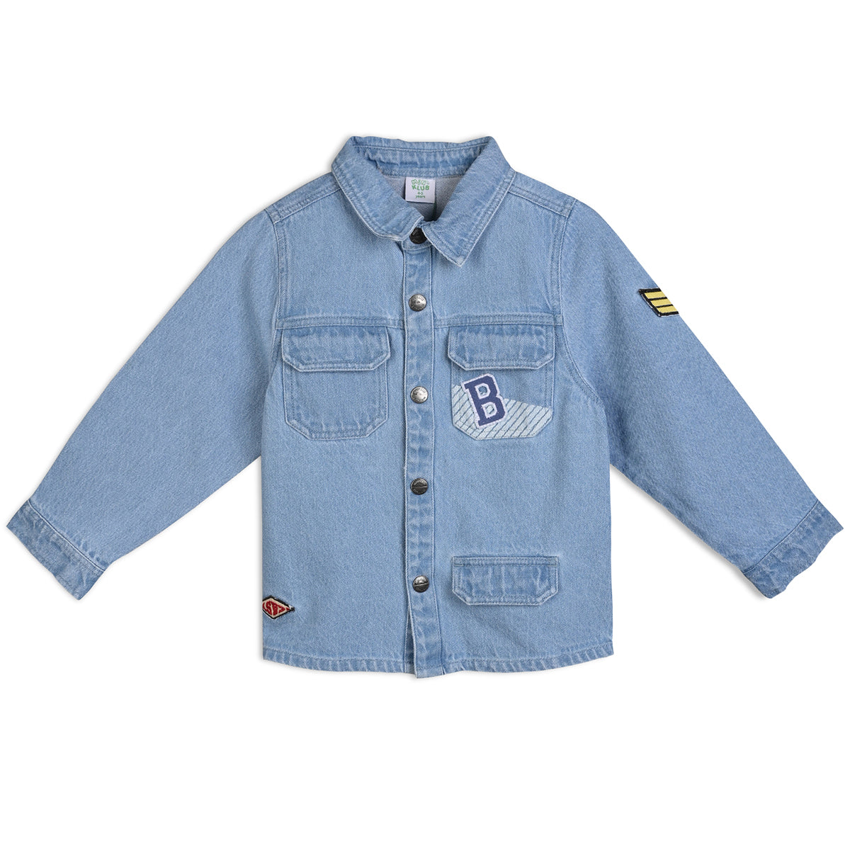 Boys Cotton Full Sleeve Solid Clothing Set - Blue