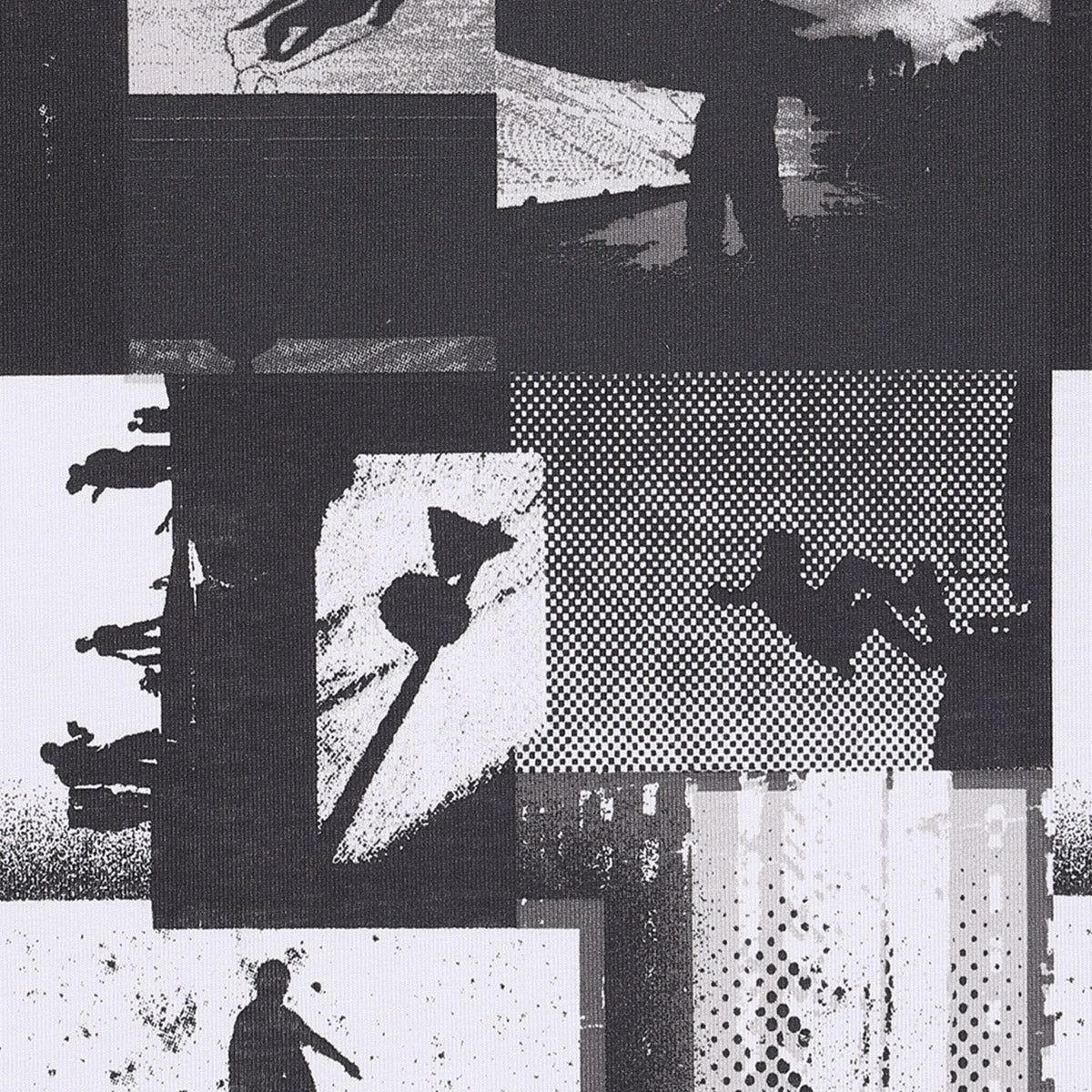 Boys Cotton Full Sleeves Graphic Printed Tee - Black & White