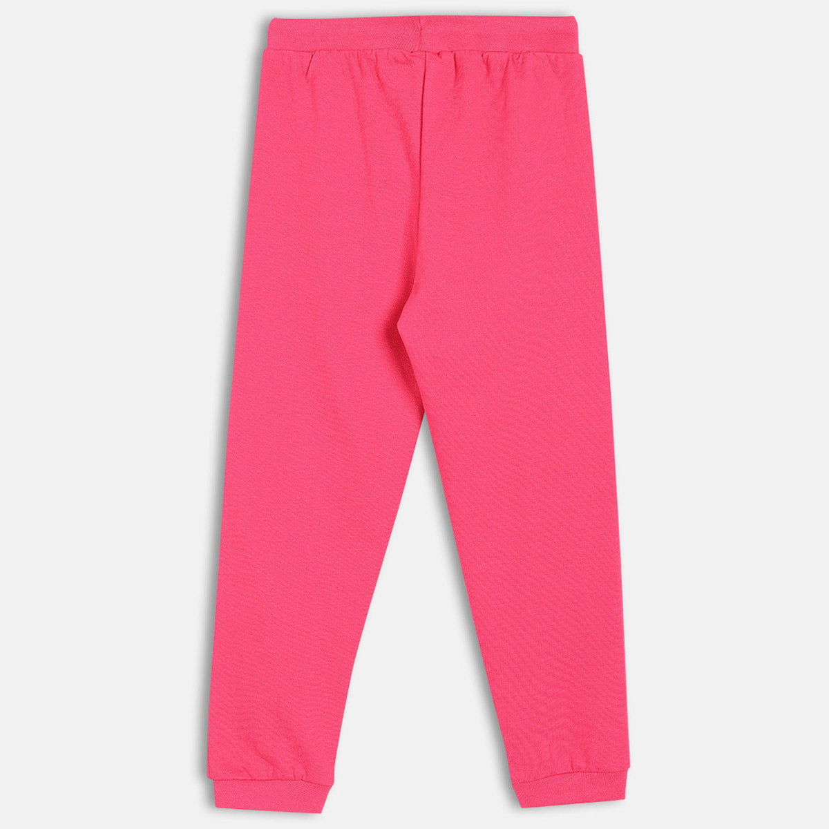 Girls Cotton Solid Joggers - Pink