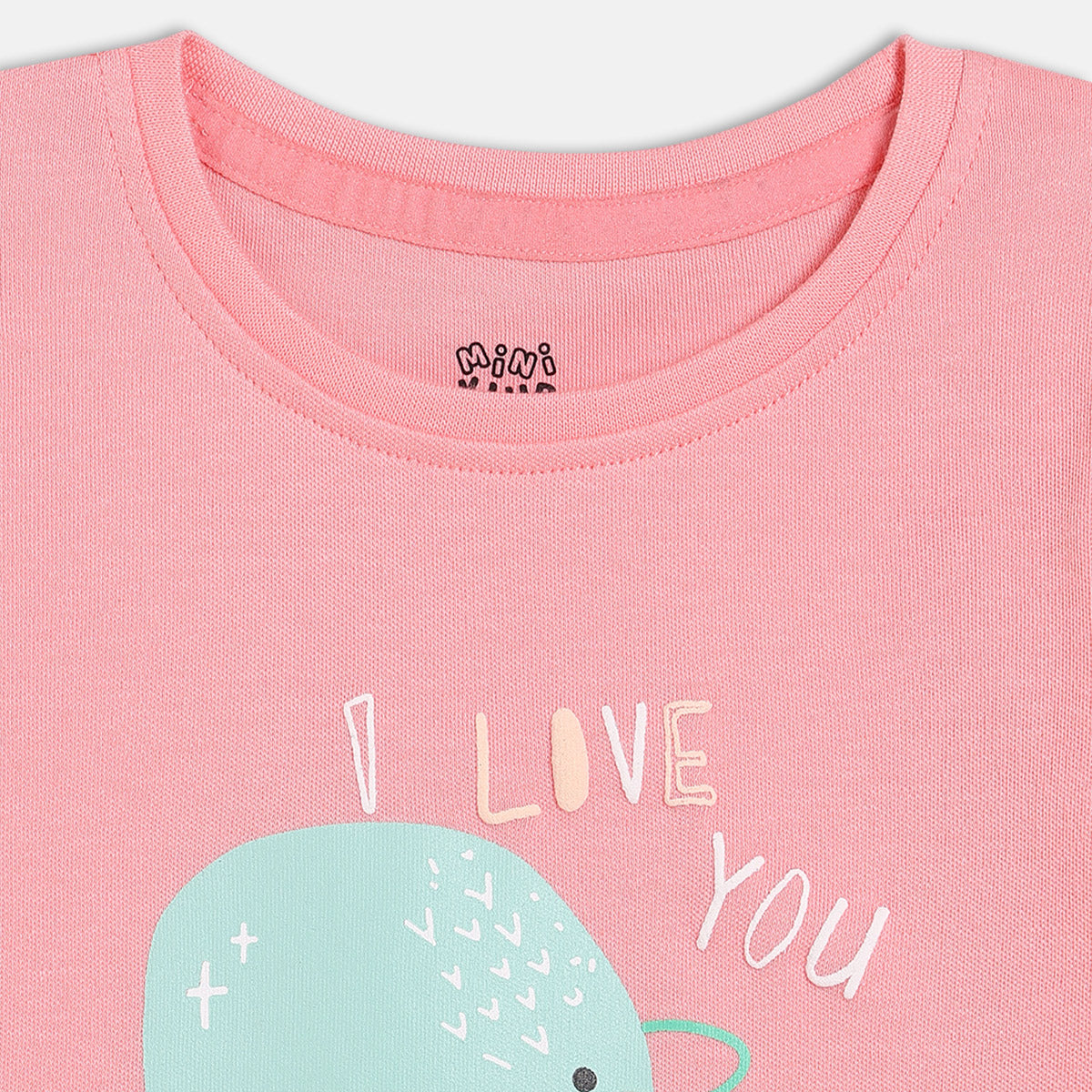 Girls Cotton Pack Of 2 Full Sleeves Text Printed Top - Yellow & Pink