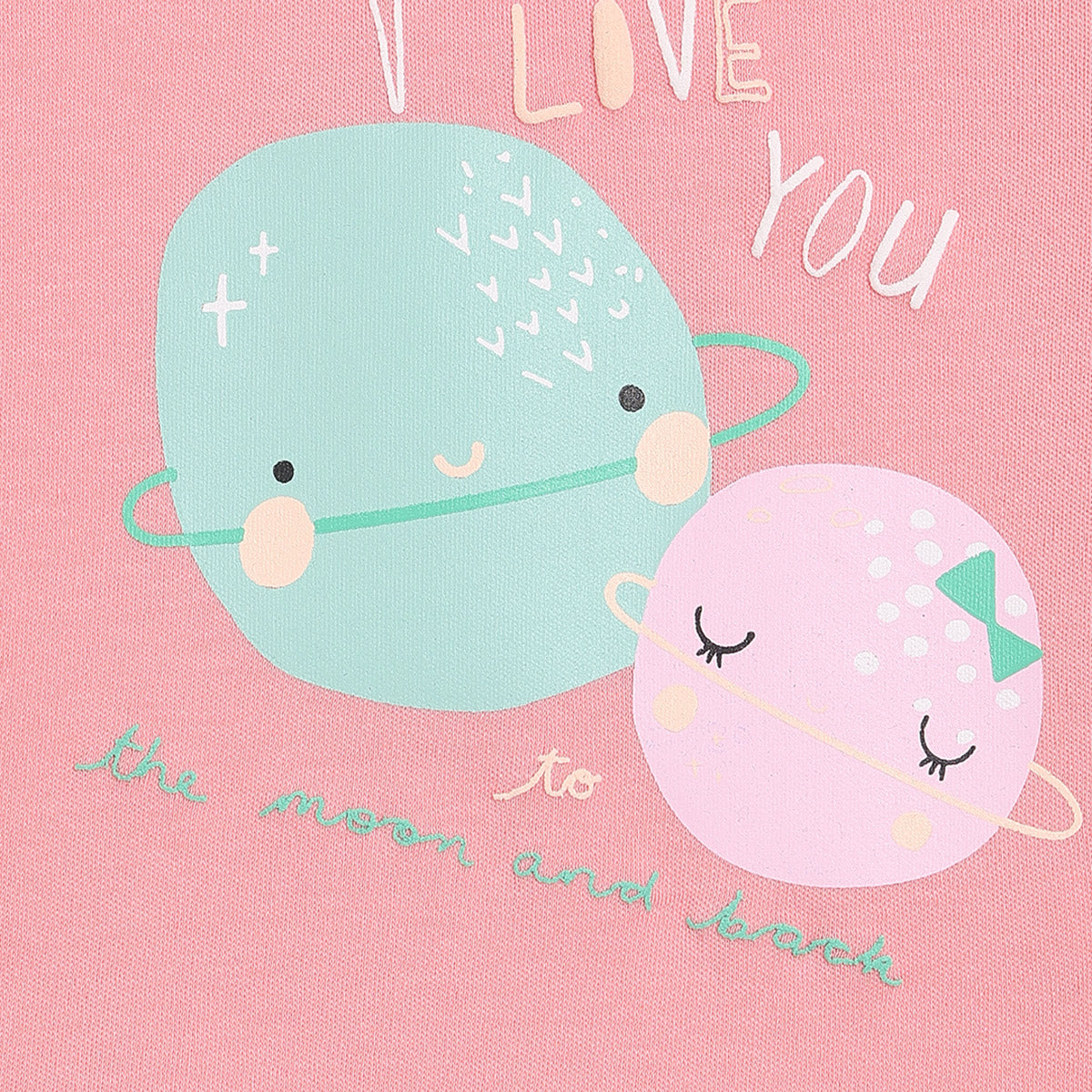 Girls Cotton Pack Of 2 Full Sleeves Text Printed Top - Yellow & Pink