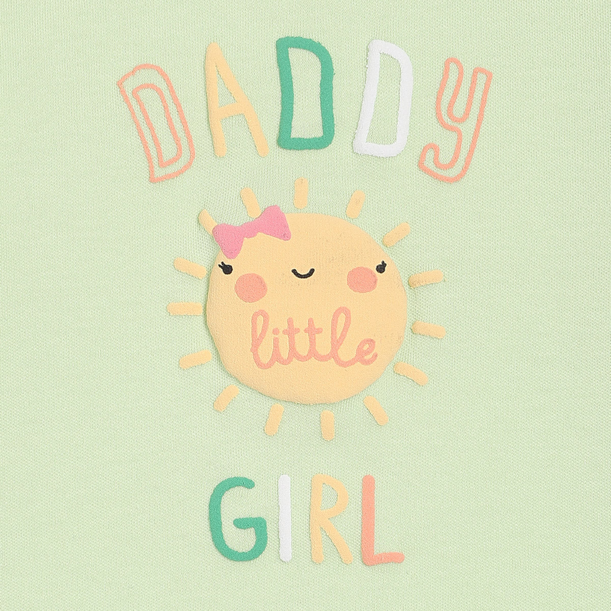 Girls Cotton Pack Of 2 Full Sleeves Text & Planet Printed Tops - Green & Pink