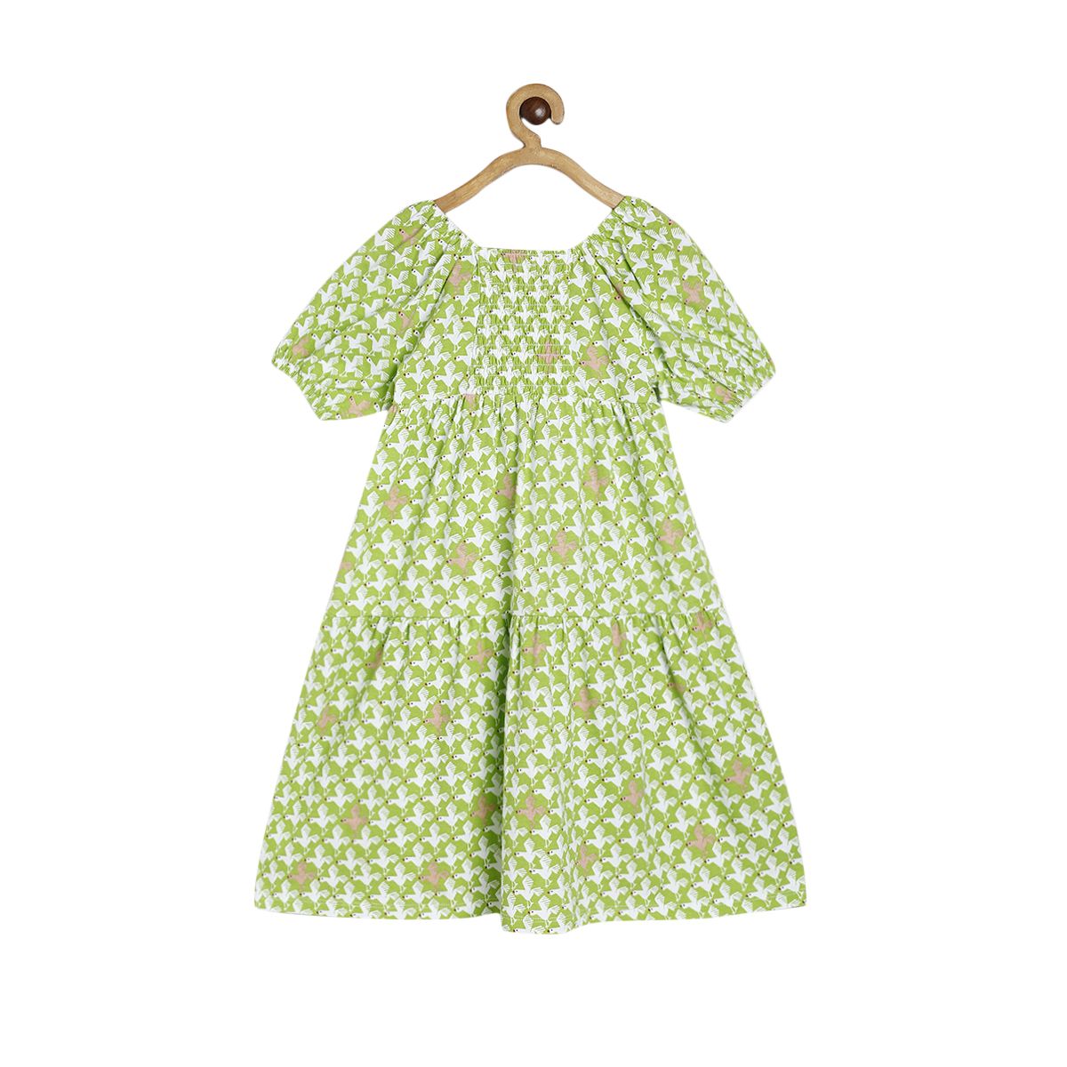 Girls Green Pack Of 1 Dress