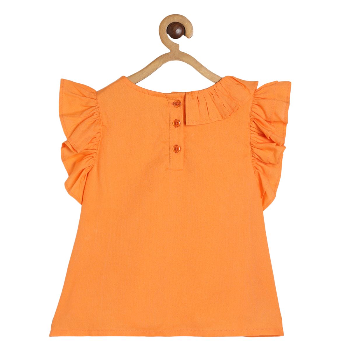 Girls Orange Pack Of 1 Woven Top