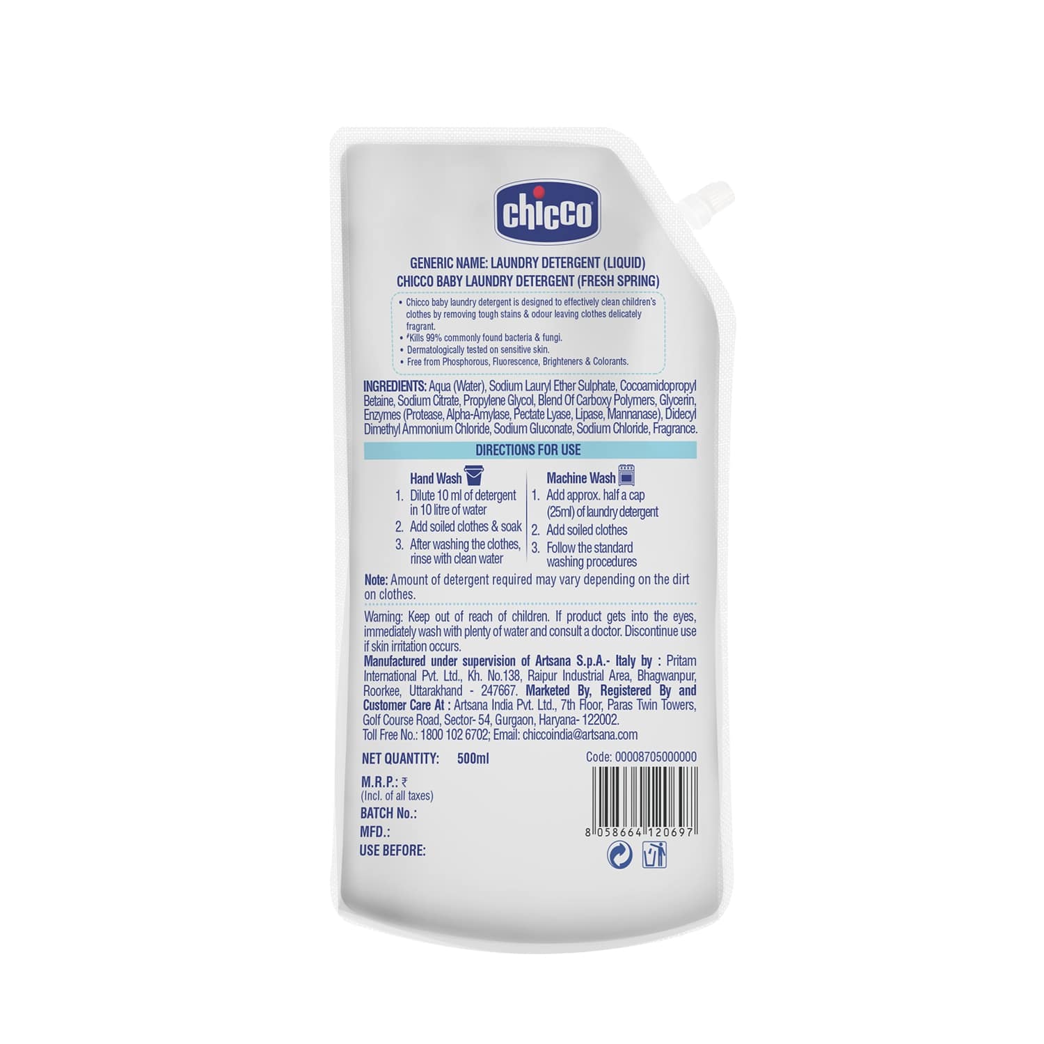 Baby Laundry Detergent (Fresh Spring) (500ml)