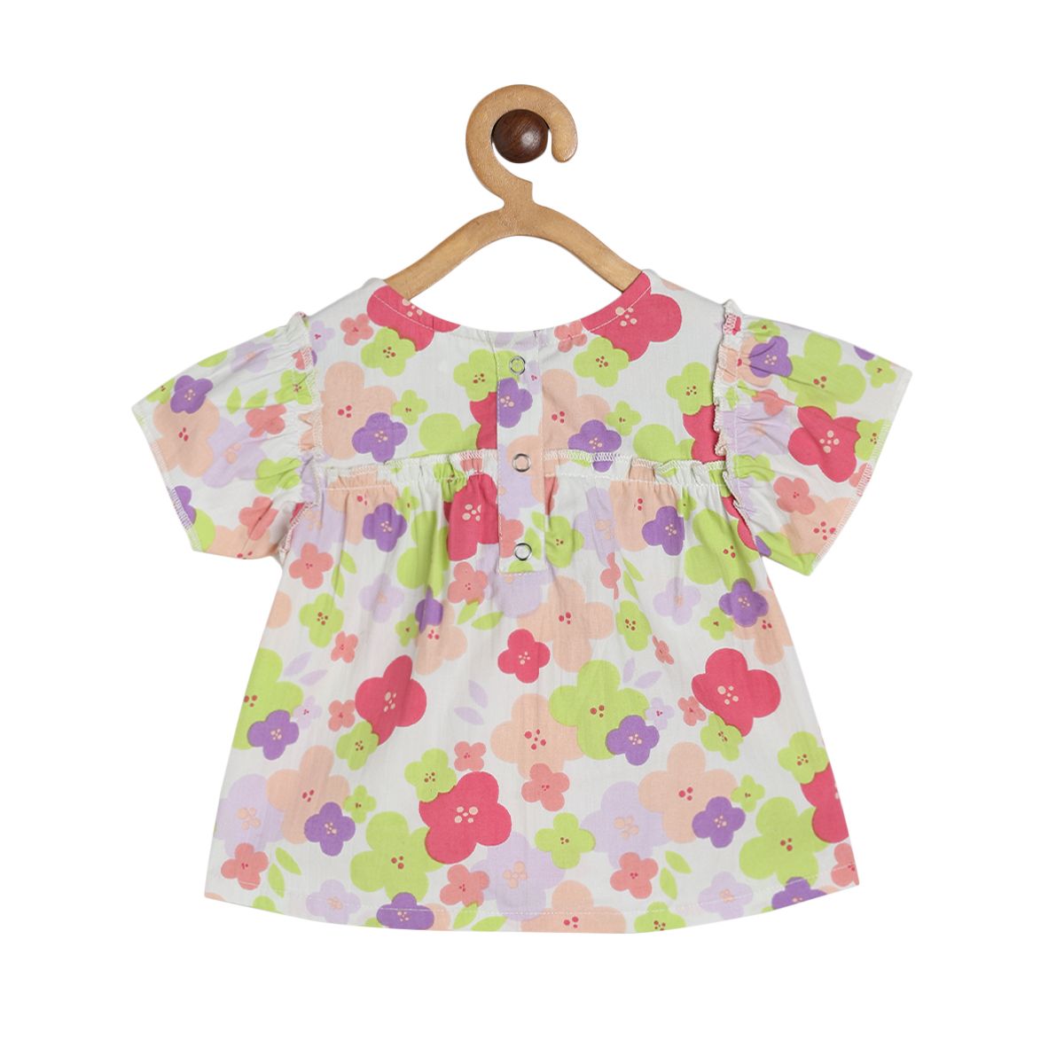 Girls White Pink Pack Of 1 Woven Top