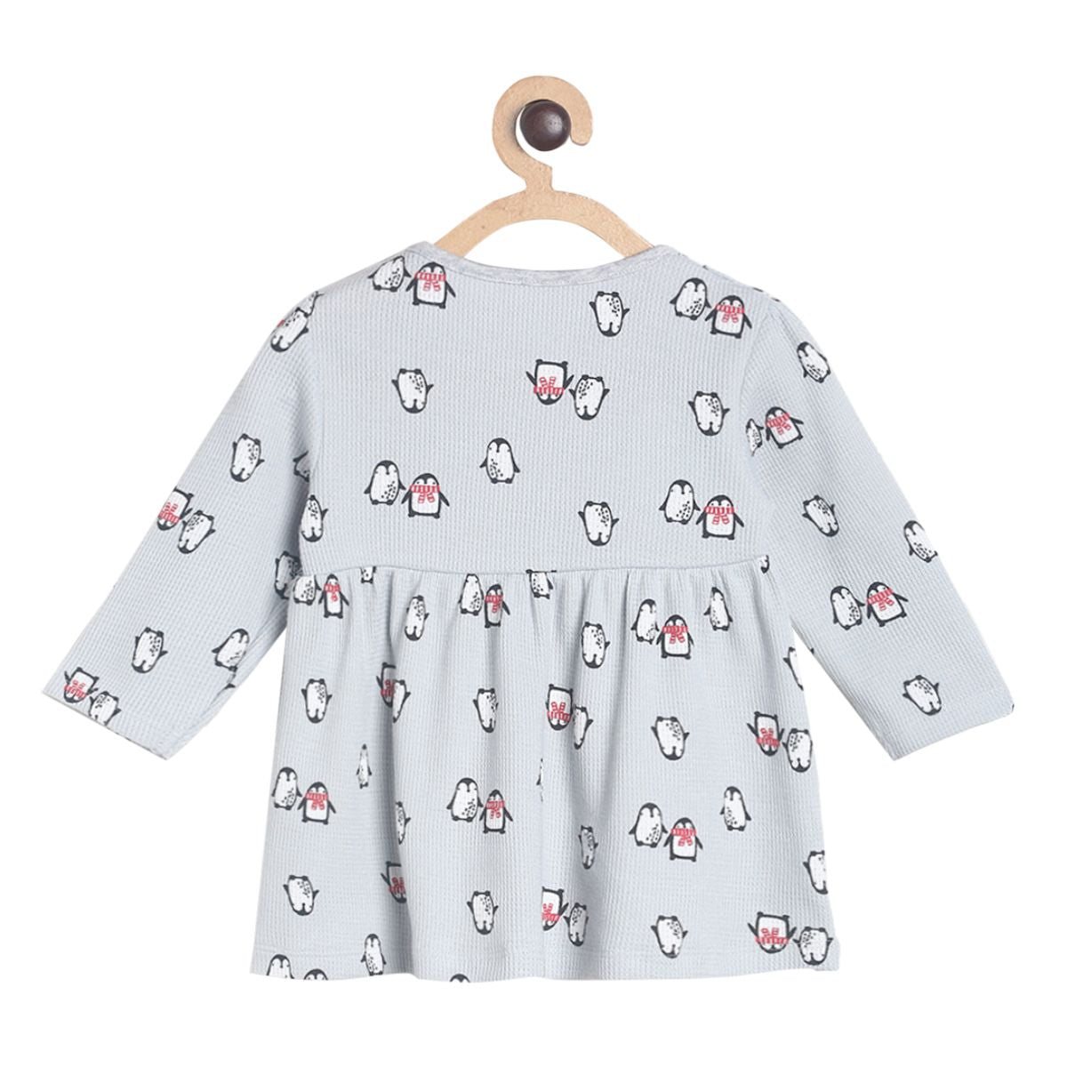 Pack of 1 knit dress - grey for 0-3 Months