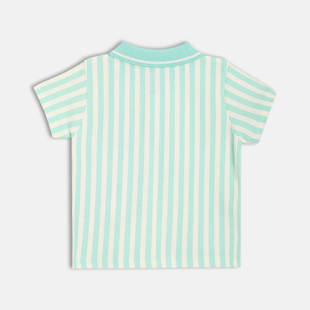 Boys White/Blue Short Sleeve Polo