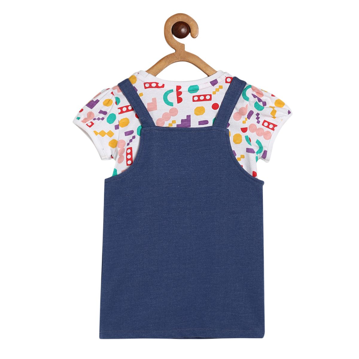 Girls Blue Pack Of 2 Pinny Set