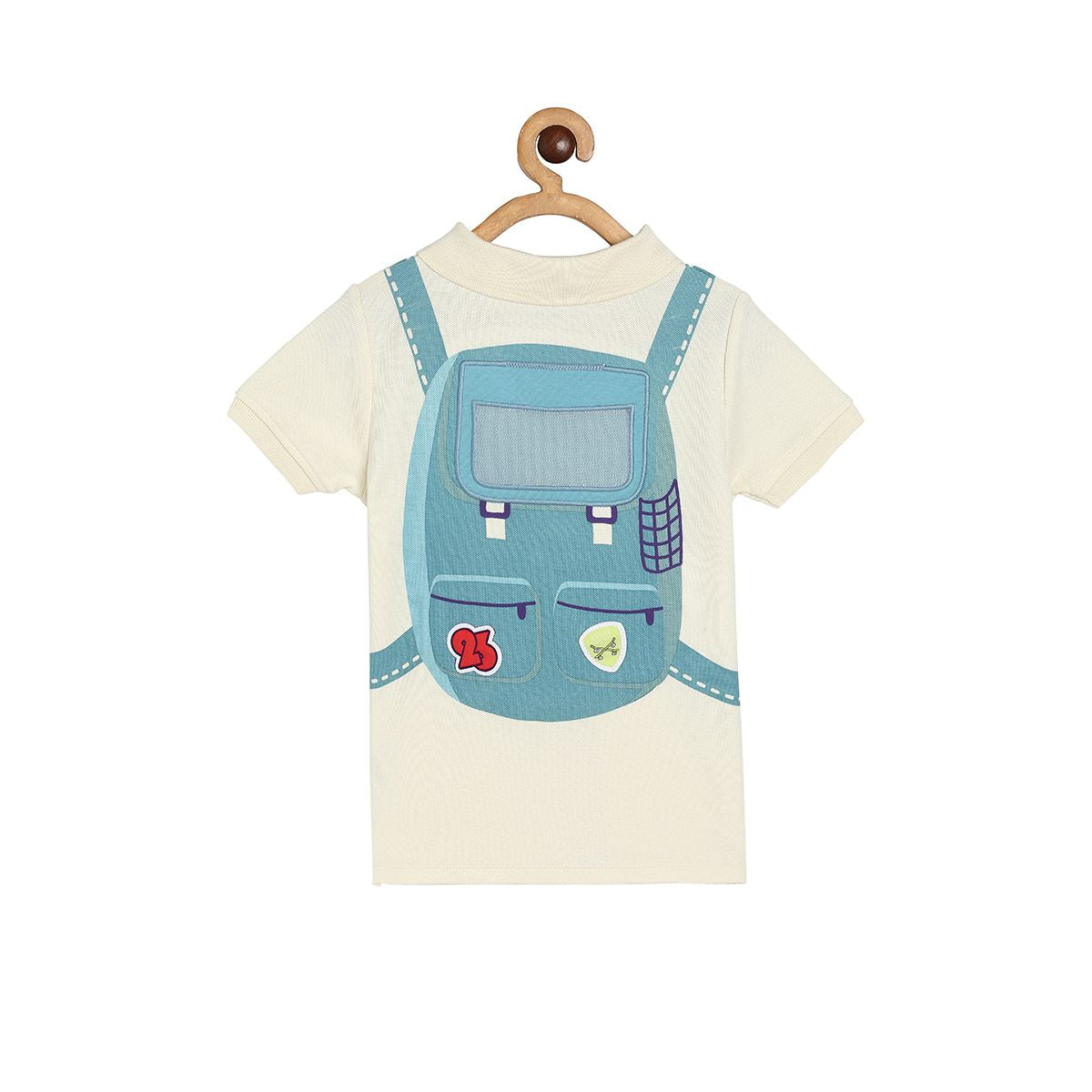 Boys White Collar Short Sleeve Polo