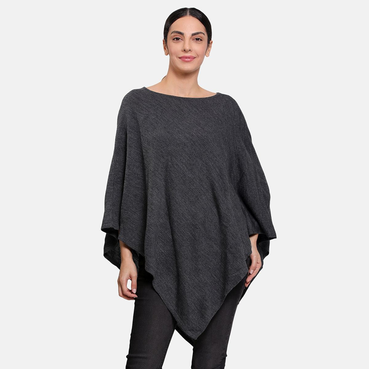 Charcoal Round Neck Nursing Cape
