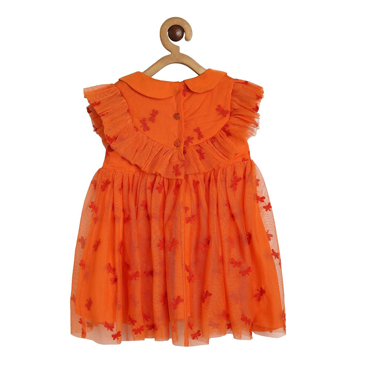 Girls Orange Pack Of 1 Dress