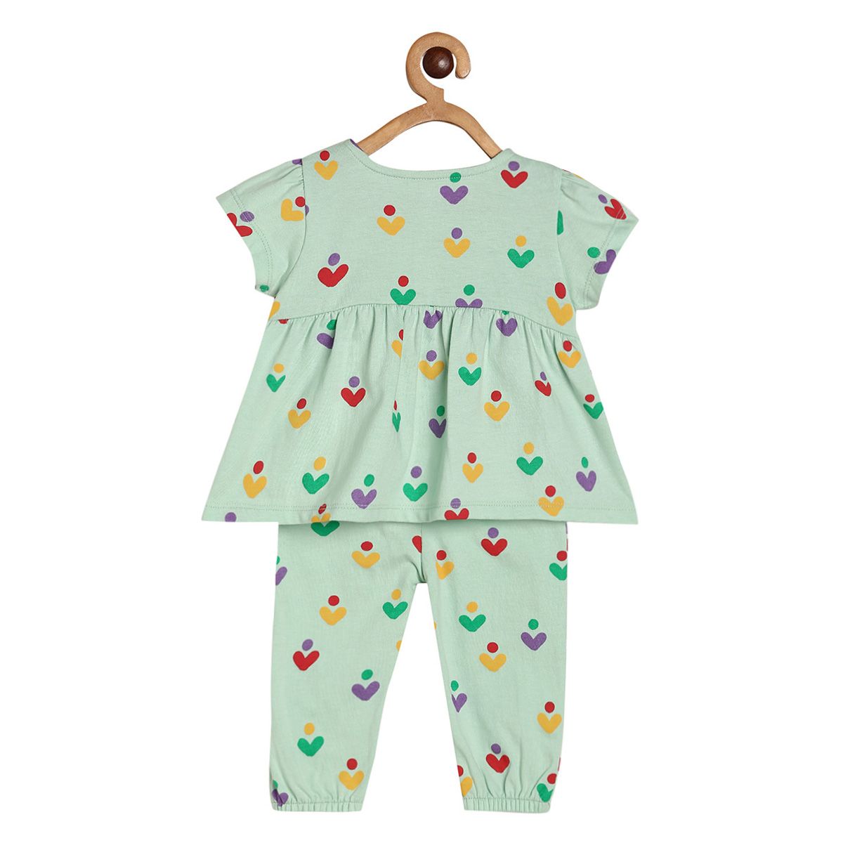 Girls Green Pack Of 2 Top And Bottom