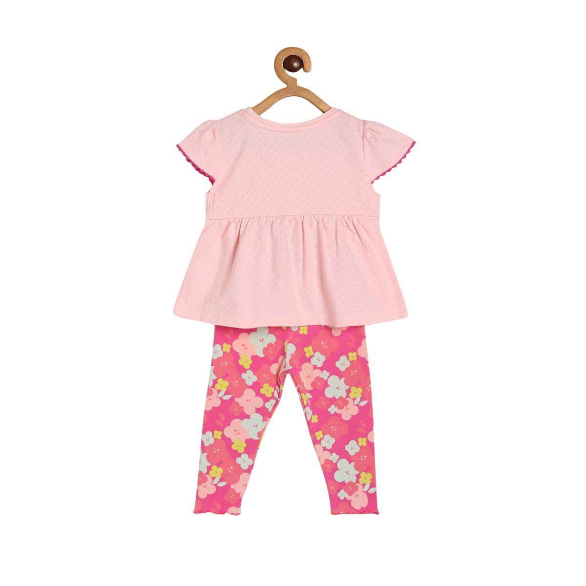 Girls Pink Pack Of 2 Top And Bottom