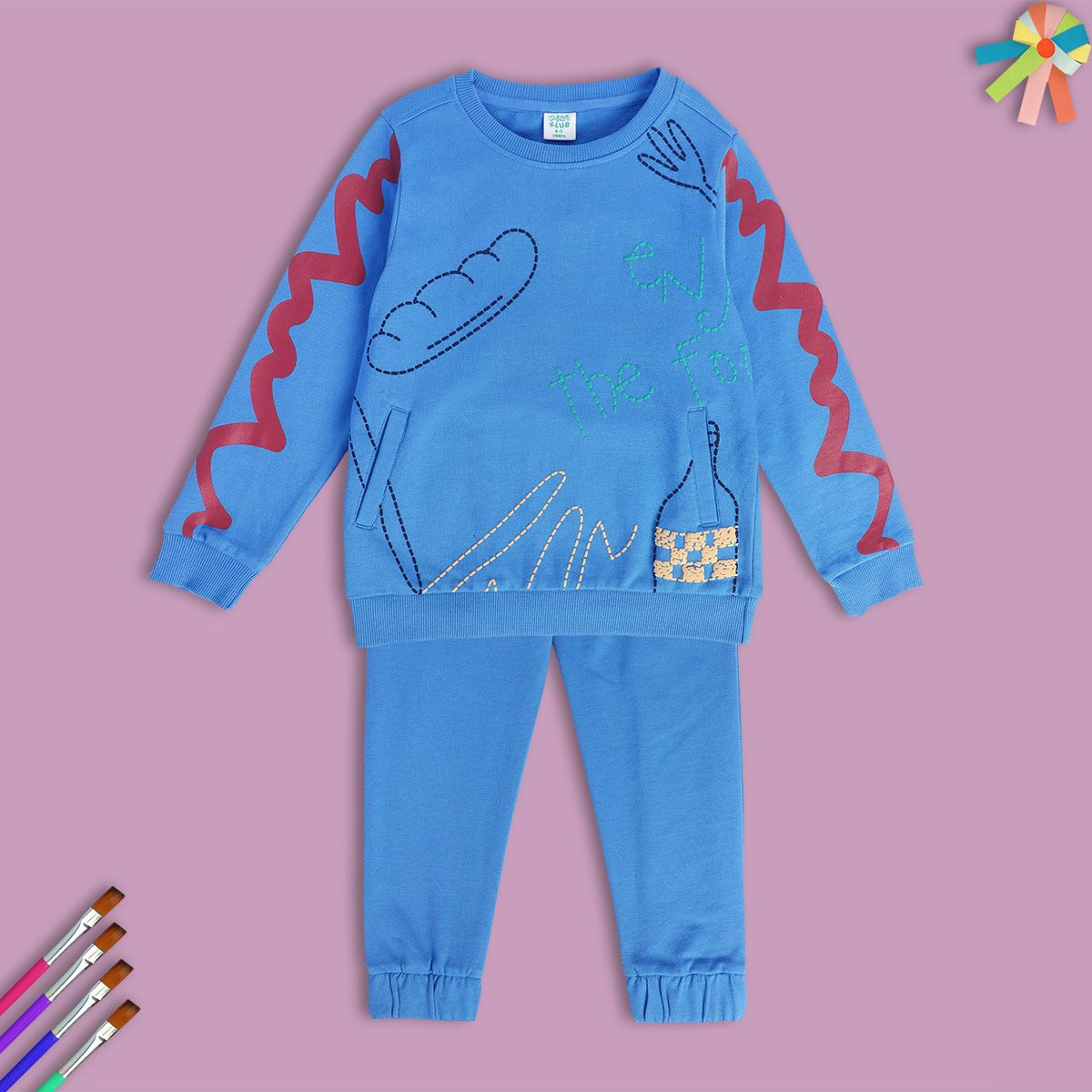 Boys Blue Pack Of 2 Top And Bottom