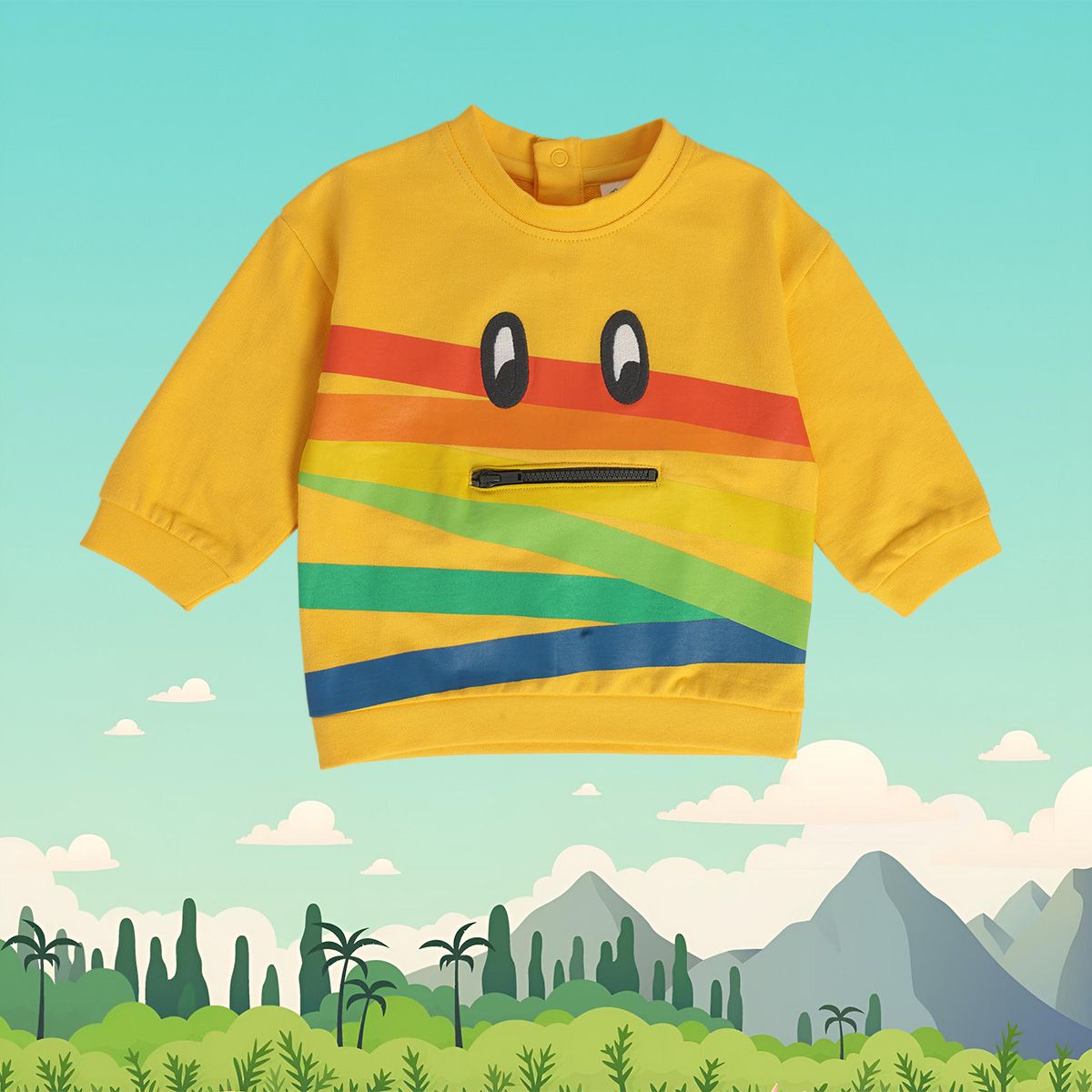 Boys Yellow Pack Of 1 Sweat Shirt