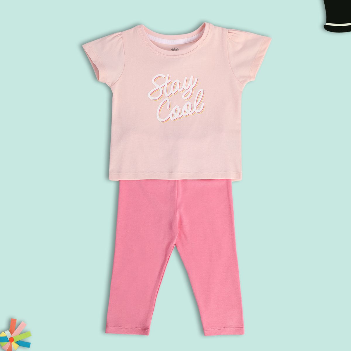 Girls Pink Pack Of 2 Top And Bottom