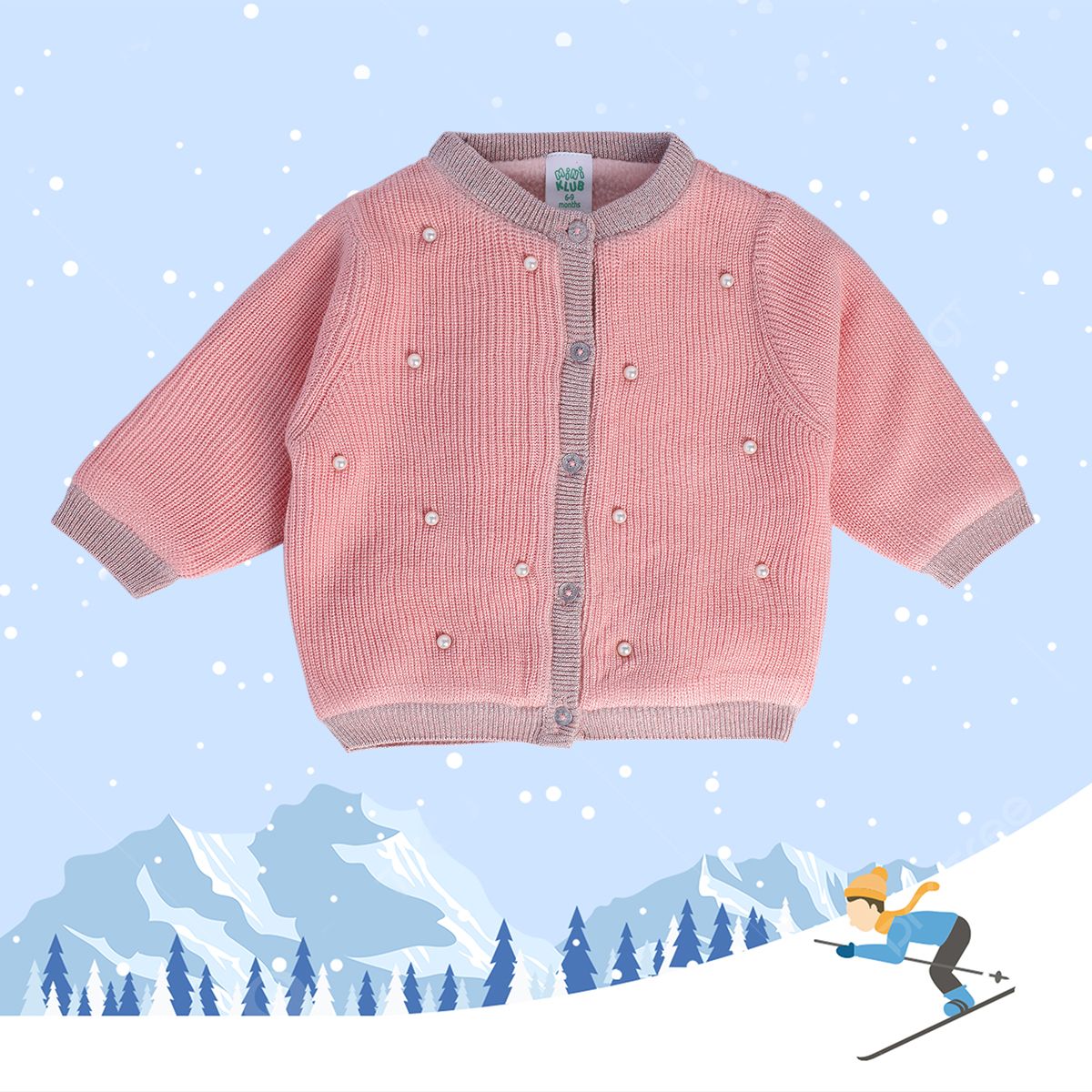 Girls Pink Pack Of 1 Sweater