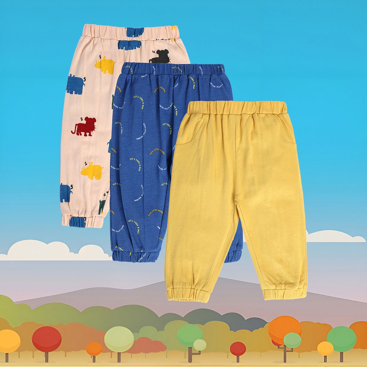 Boys Multicolor Pack Of 3 Knit Bottom