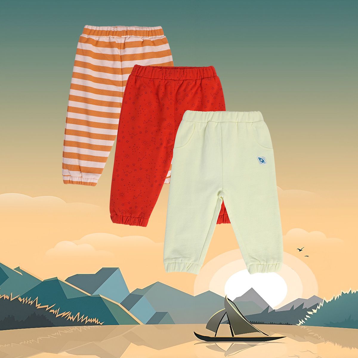 Boys Multicolor Pack Of 3 Knit Bottom