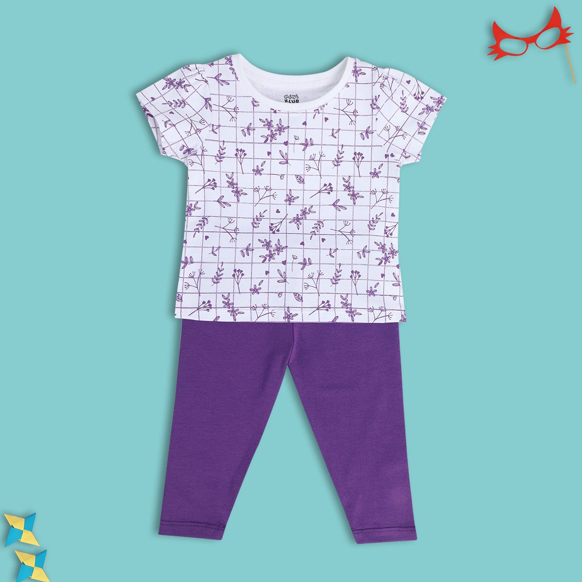 Girls Multicolor Pack Of 2 Top And Bottom