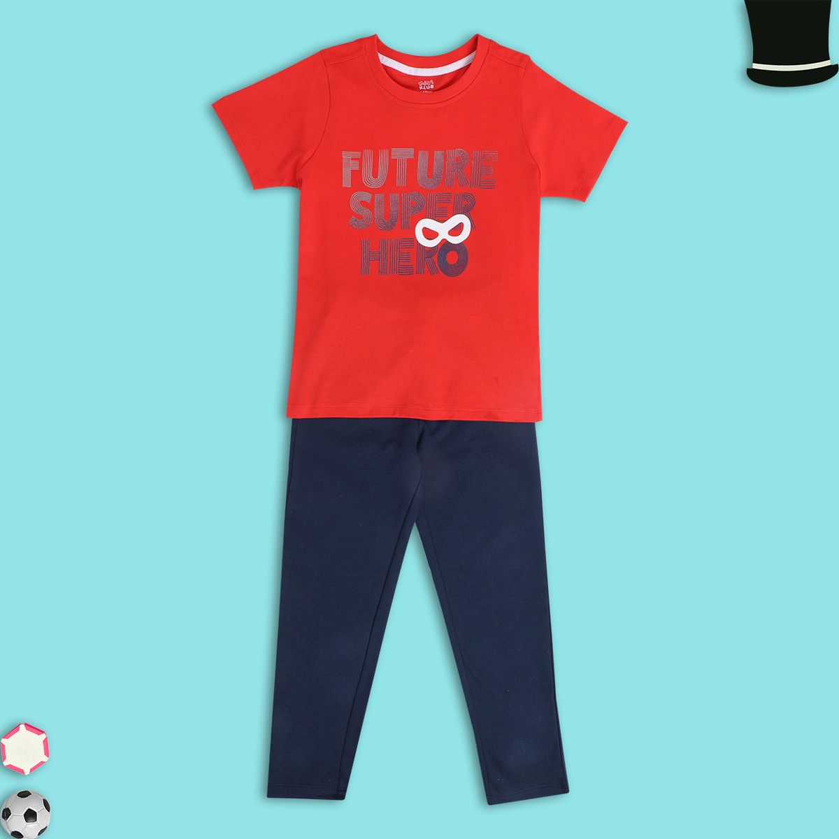 Boys Multicolor Pack Of 2 Top And Bottom