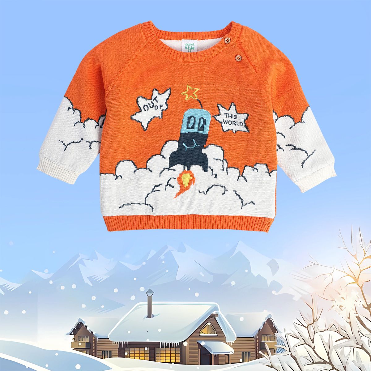 Boys Orange Pack Of 1 Sweater