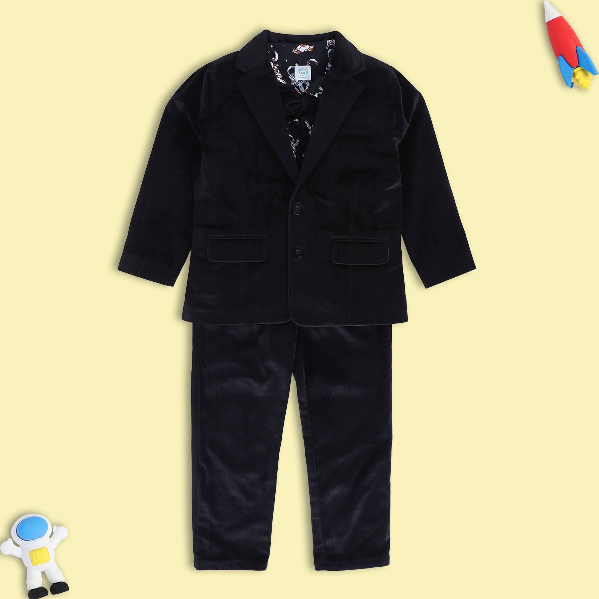 Boys Black Pack Of 4 Coordinate Set