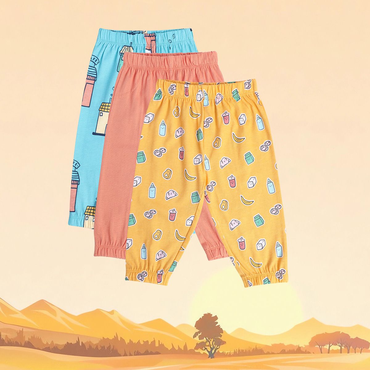 Boys Multicolor Pack Of 3 Knit Bottom