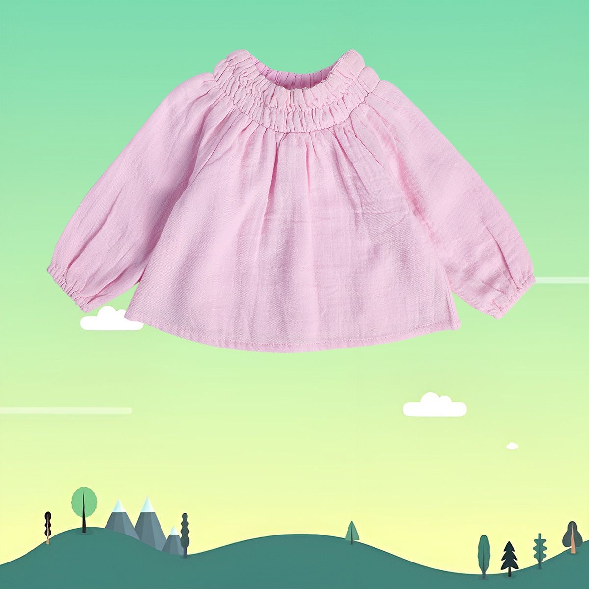 Girls Pink Pack Of 1 Woven Top