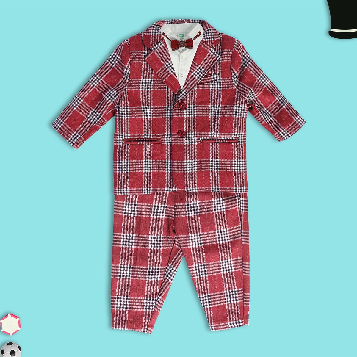 Boys Multicolor Pack Of 4 Coordinate Set