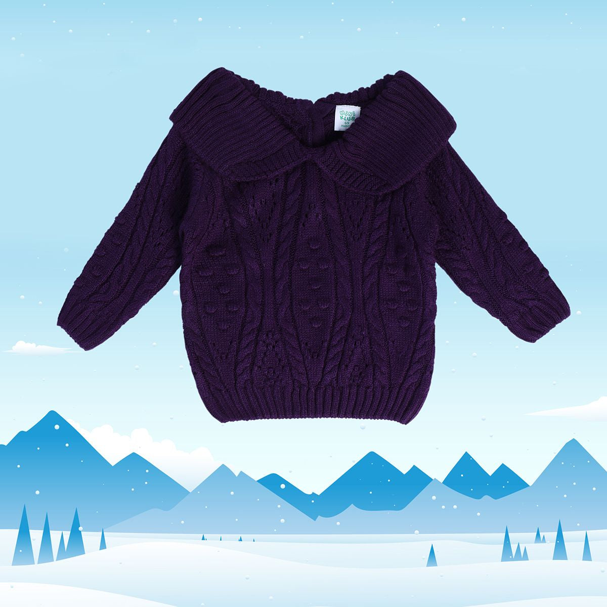 Girls Purple Pack Of 1 Sweater