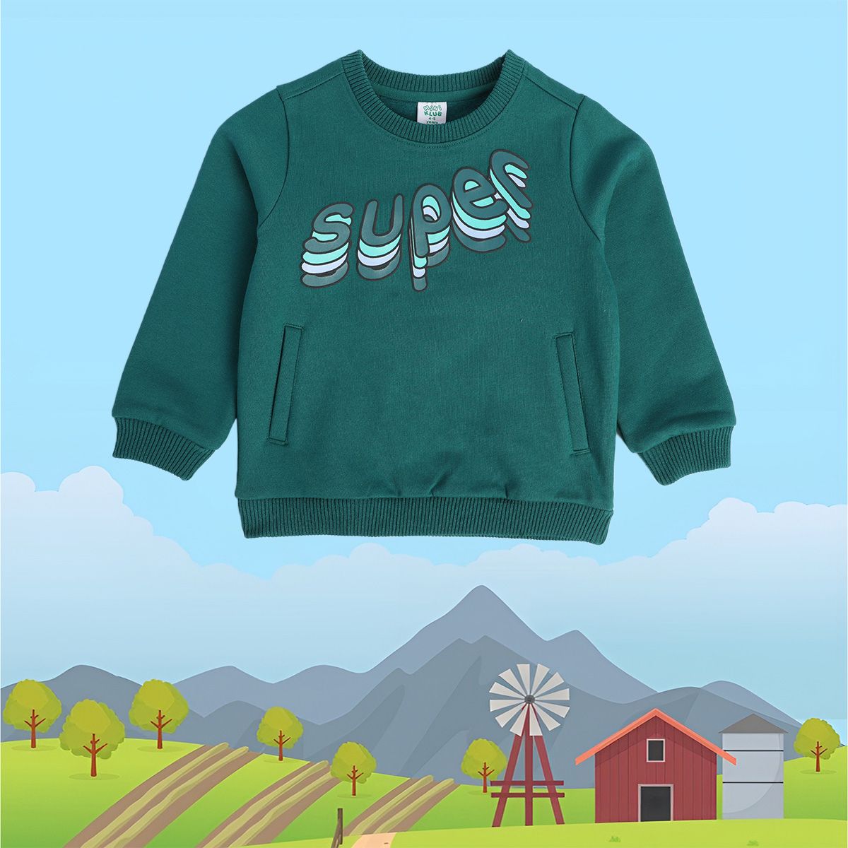 Boys Green Sweat Shirt