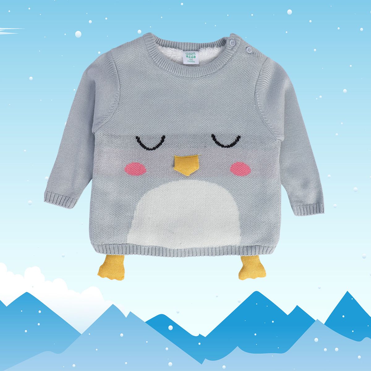 Girls Grey Pack Of 1 Sweater