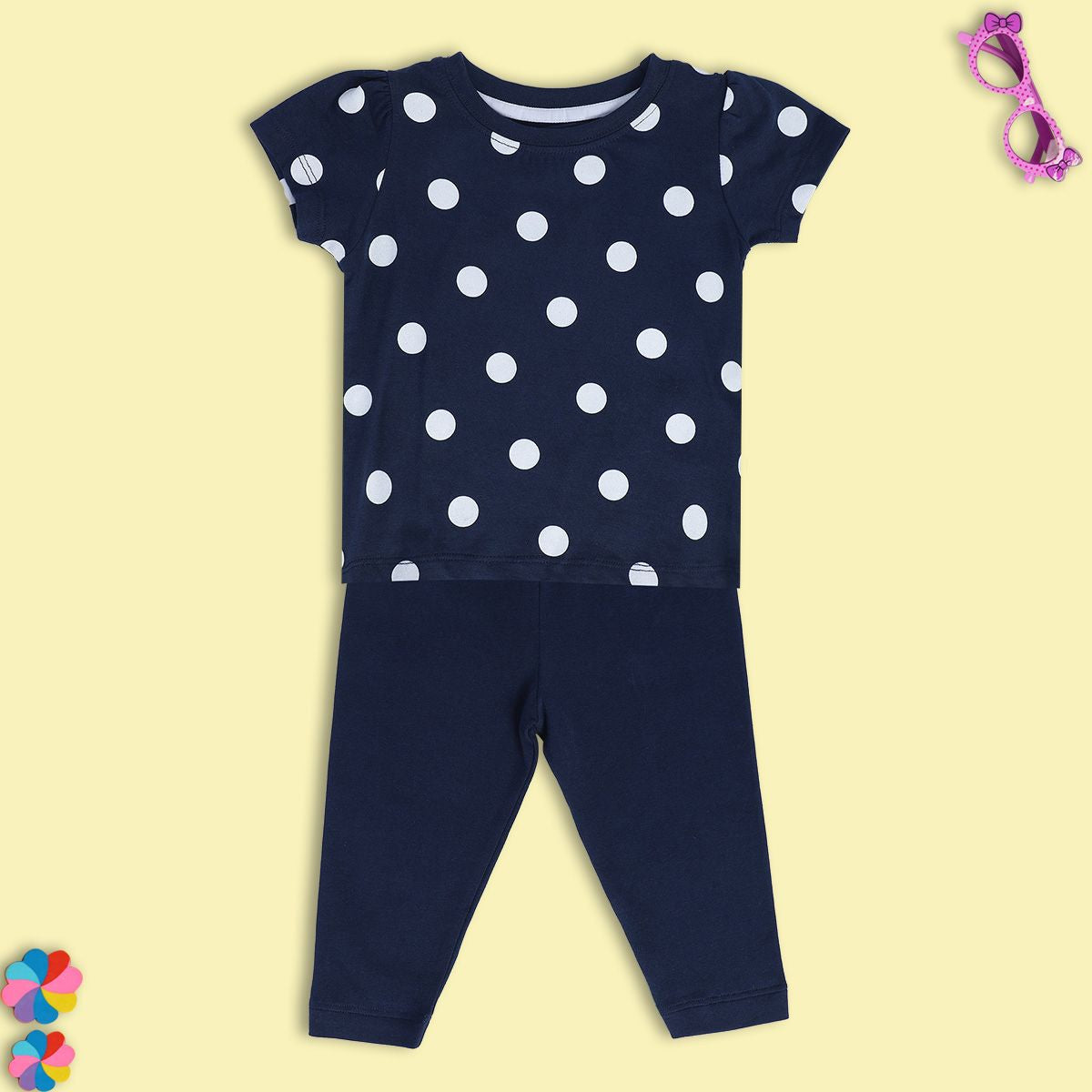 Girls Blue Pack Of 2 Top And Bottom