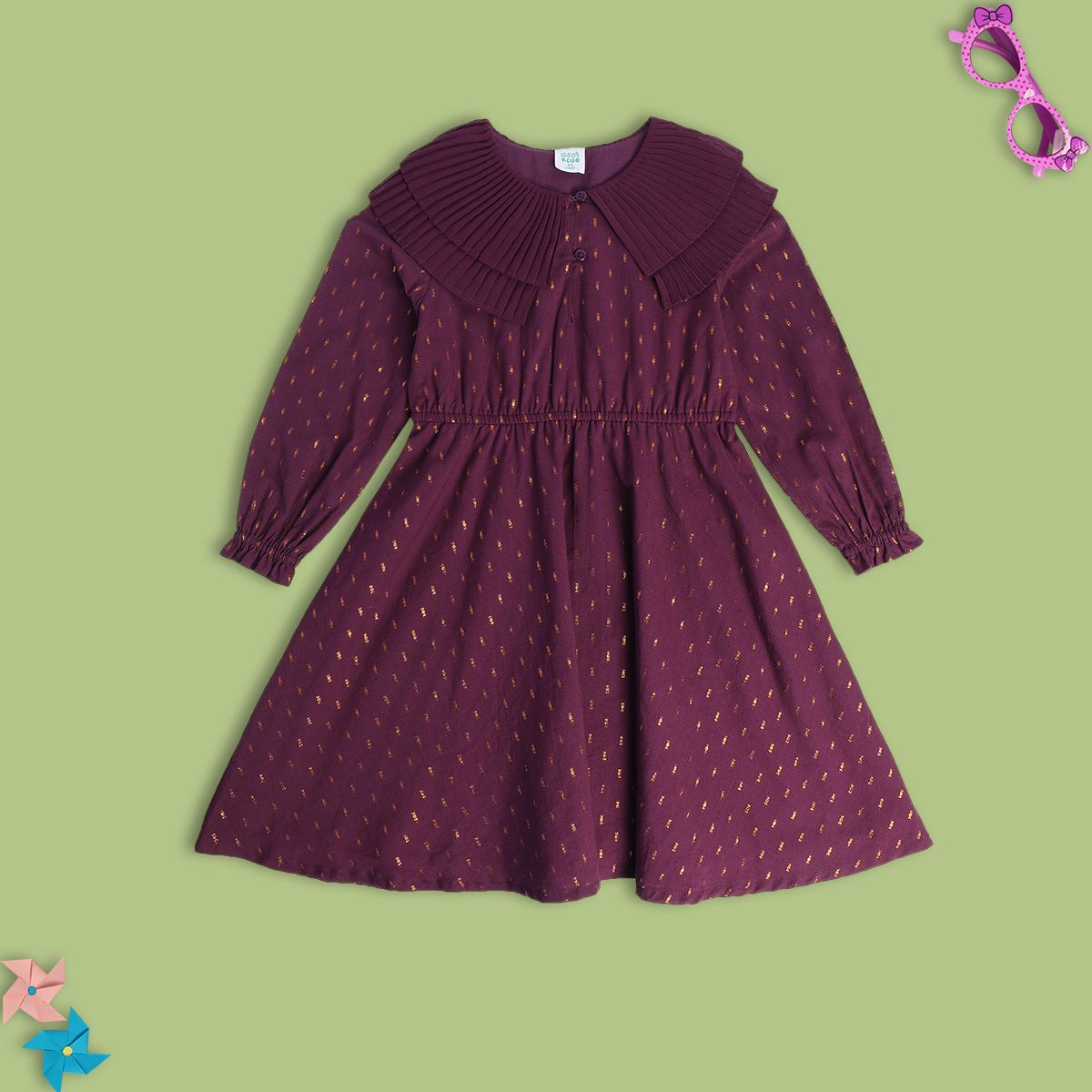 Girls Wine Pack Of 1 Dress