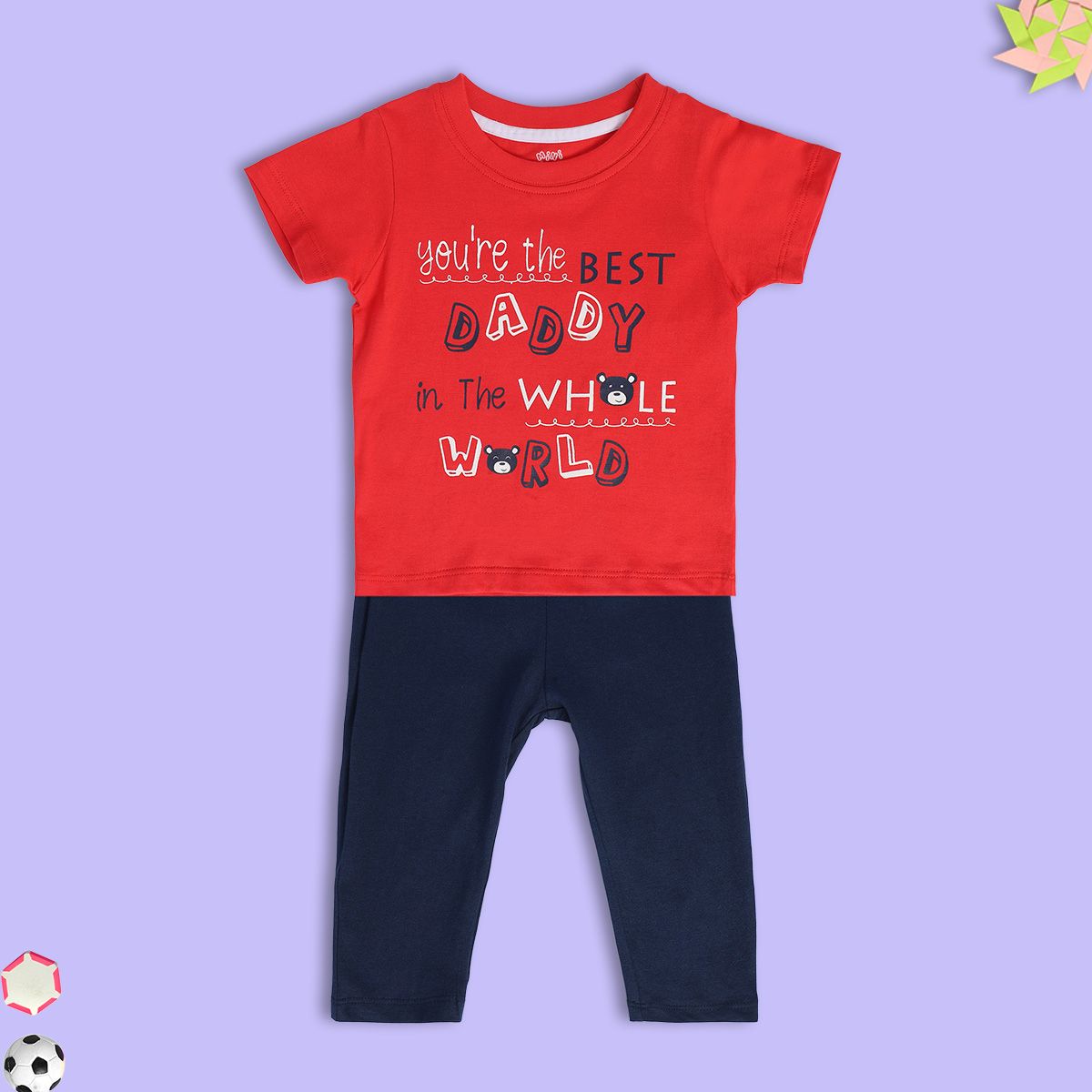 Boys Multicolor Pack Of 2 Top And Bottom