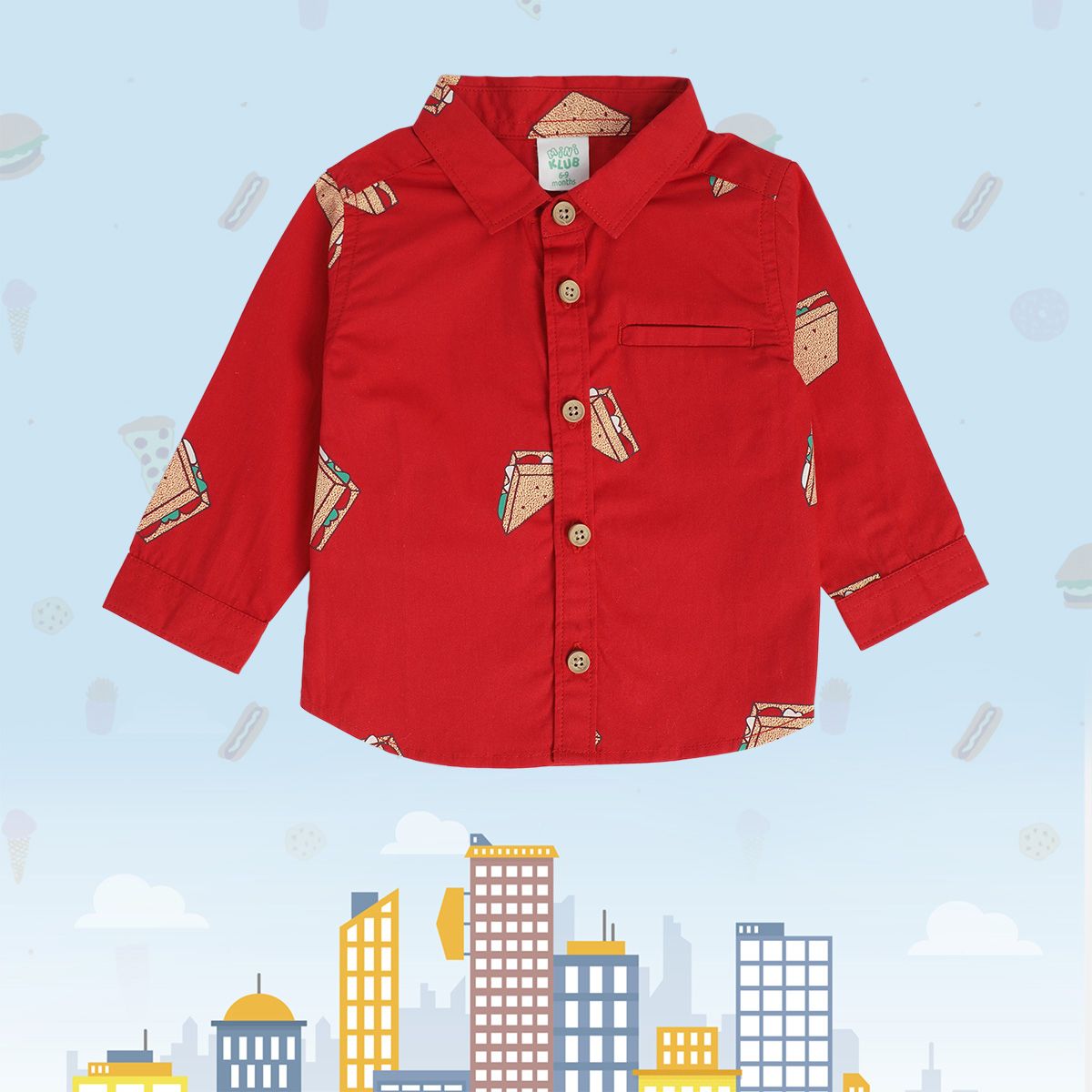 Boys Red Pack Of 1 Shirt