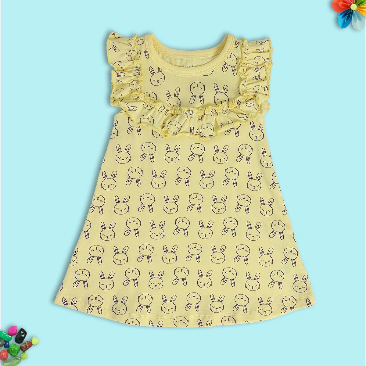Girls Yellow Pack Of 1 Dress