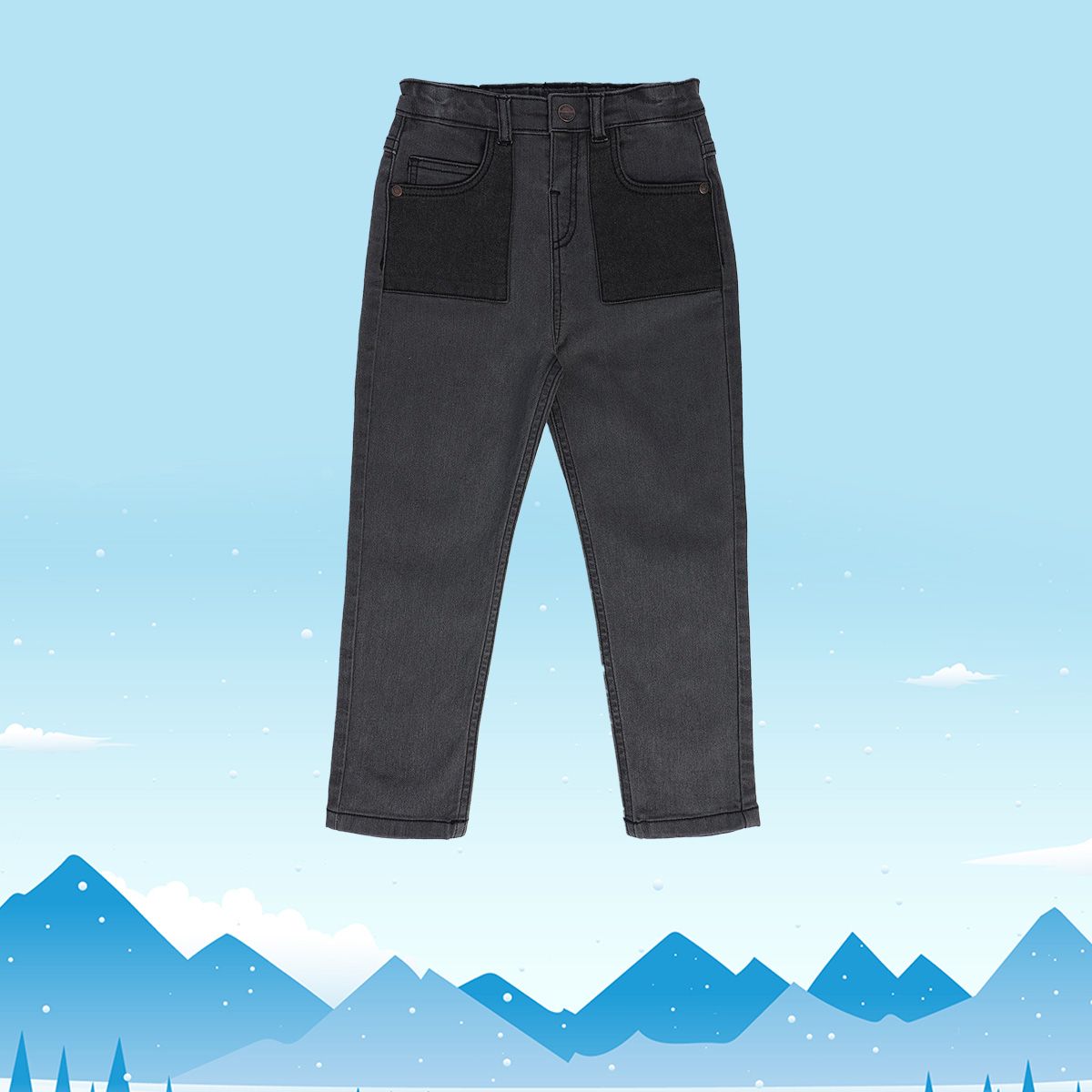 Boys Grey Pack Of 1 Denim Pant