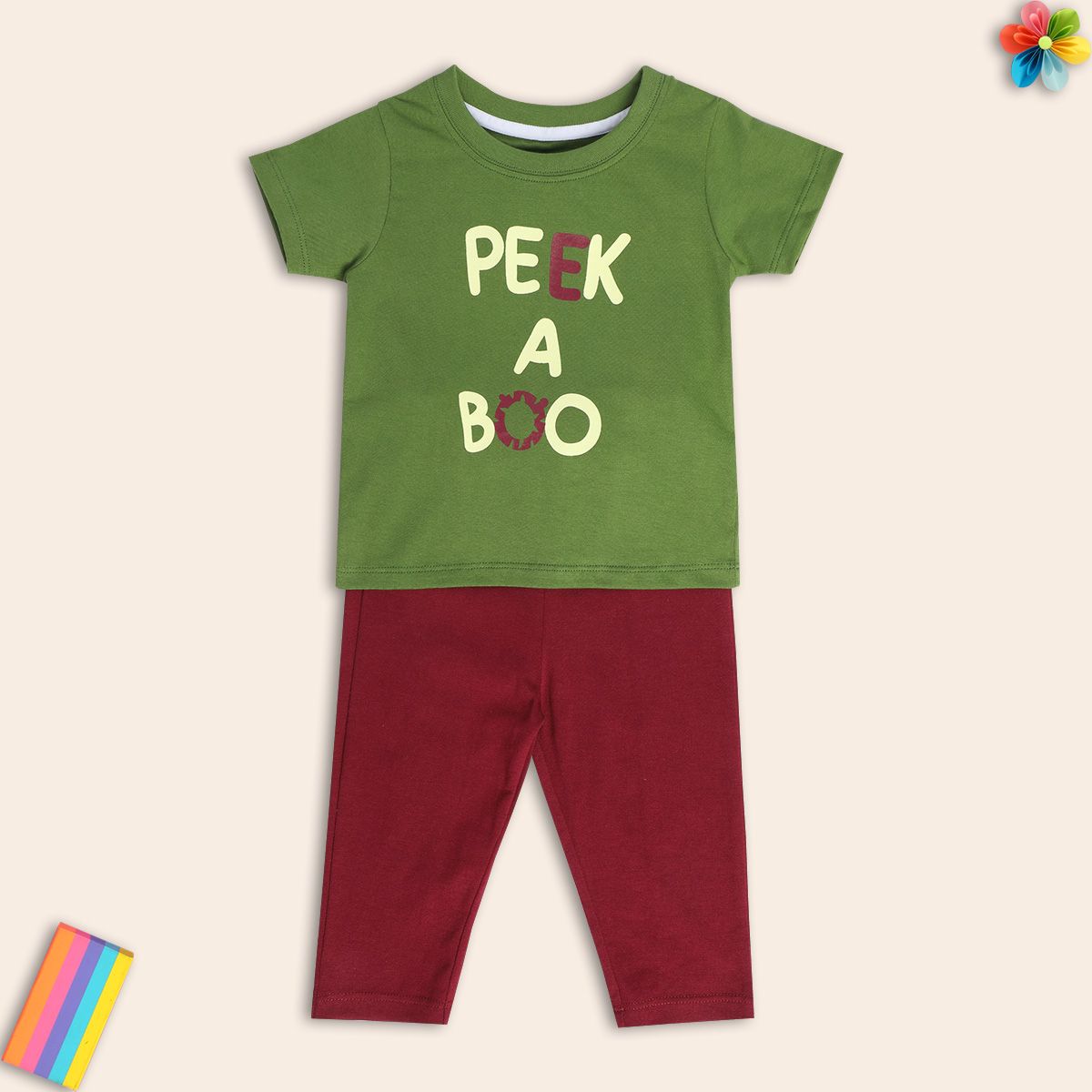 Boys Multicolor Pack Of 2 Top And Bottom