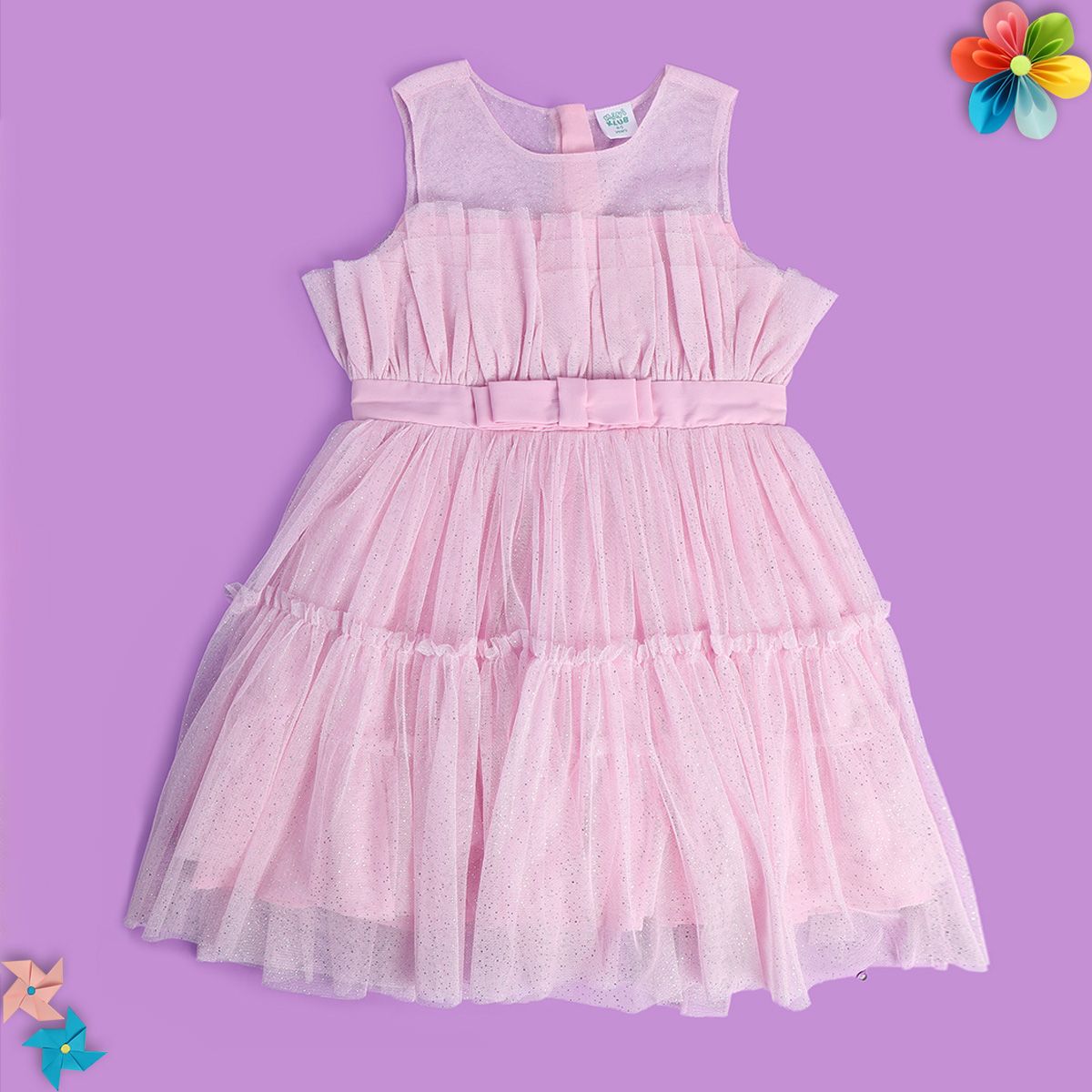 Girls Pink Pack Of 1 Dress