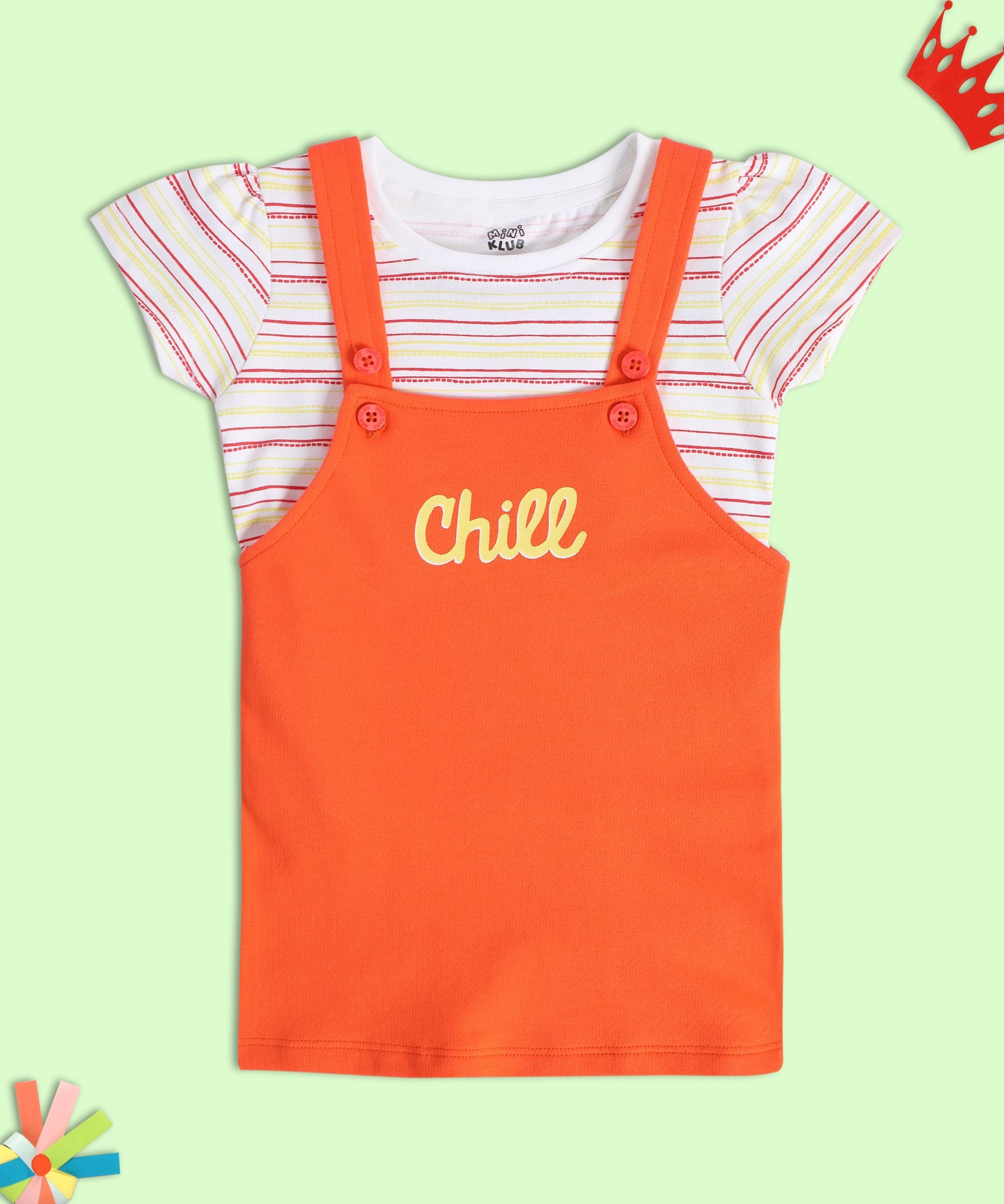 Girls Multicolor Pack Of 2 Pinny Set