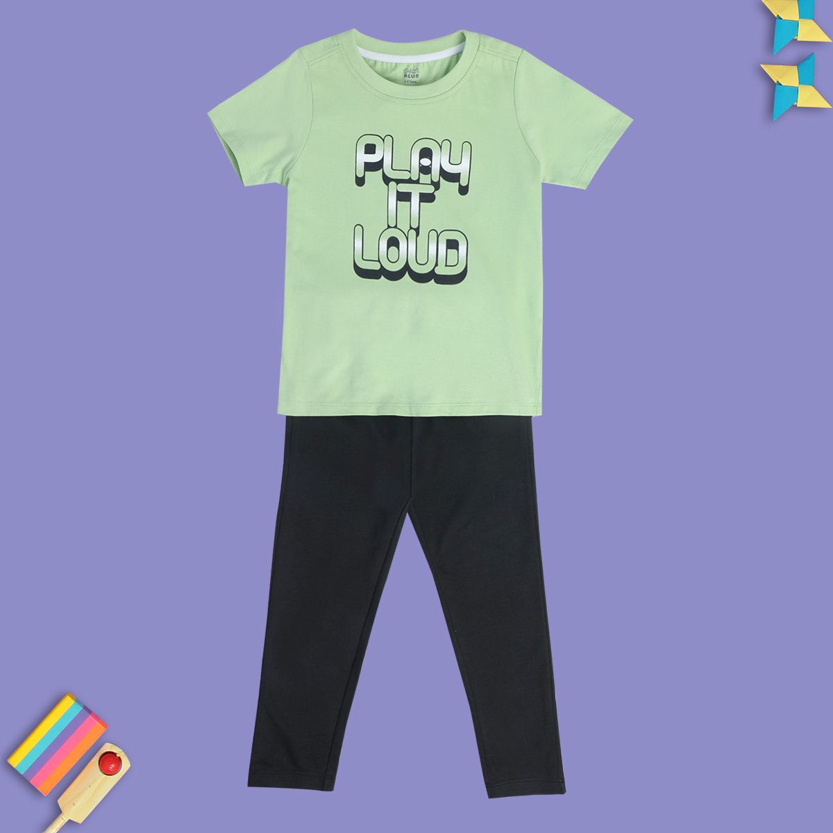 Boys Multicolor Pack Of 2 Top And Bottom