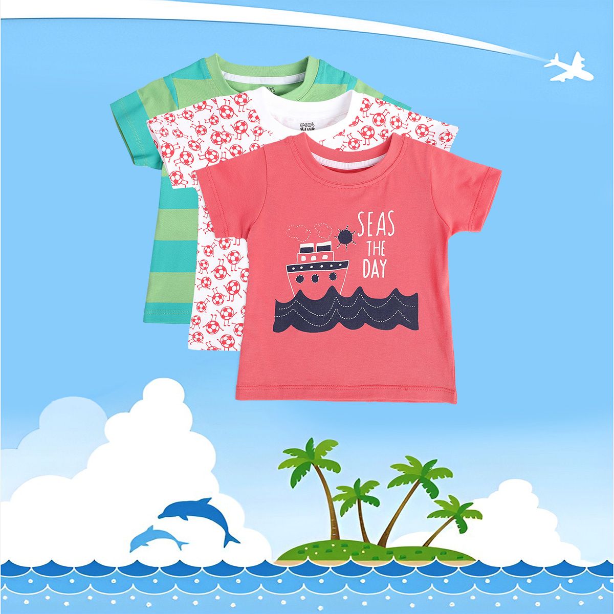 Boys Multicolor Pack Of 3 T-Shirt