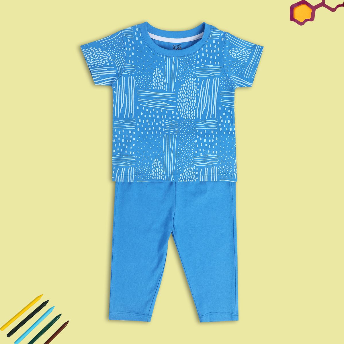 Boys Blue Pack Of 2 Top And Bottom