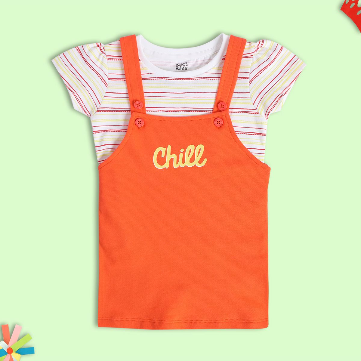 Girls Multicolor Pack Of 2 Pinny Set