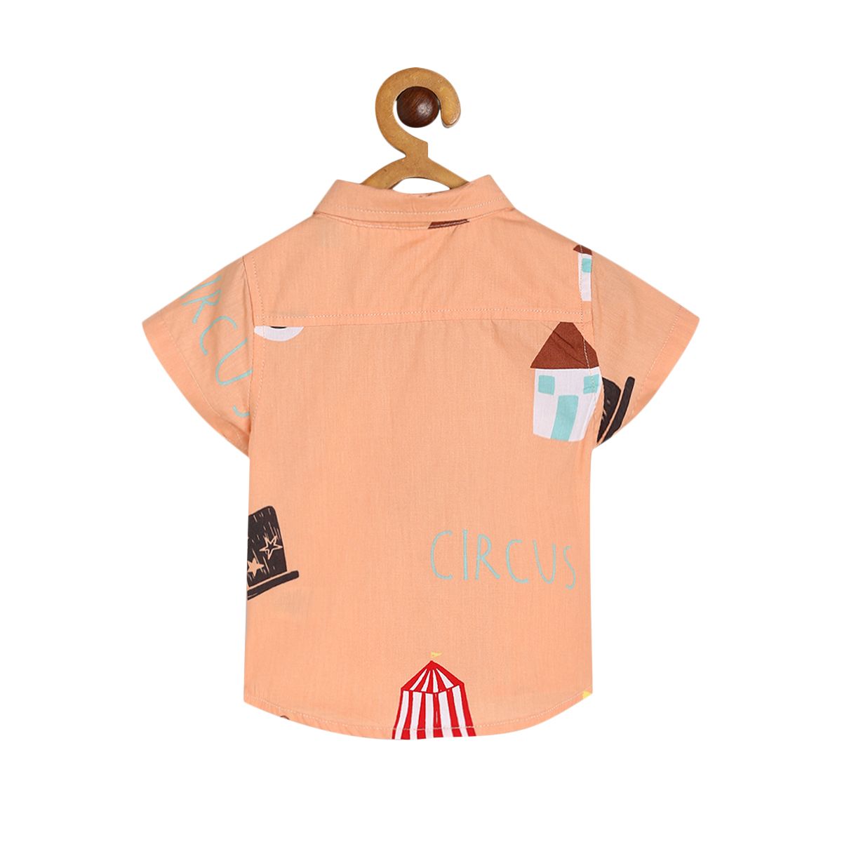 Boys Peach Pack Of 1 Shirt